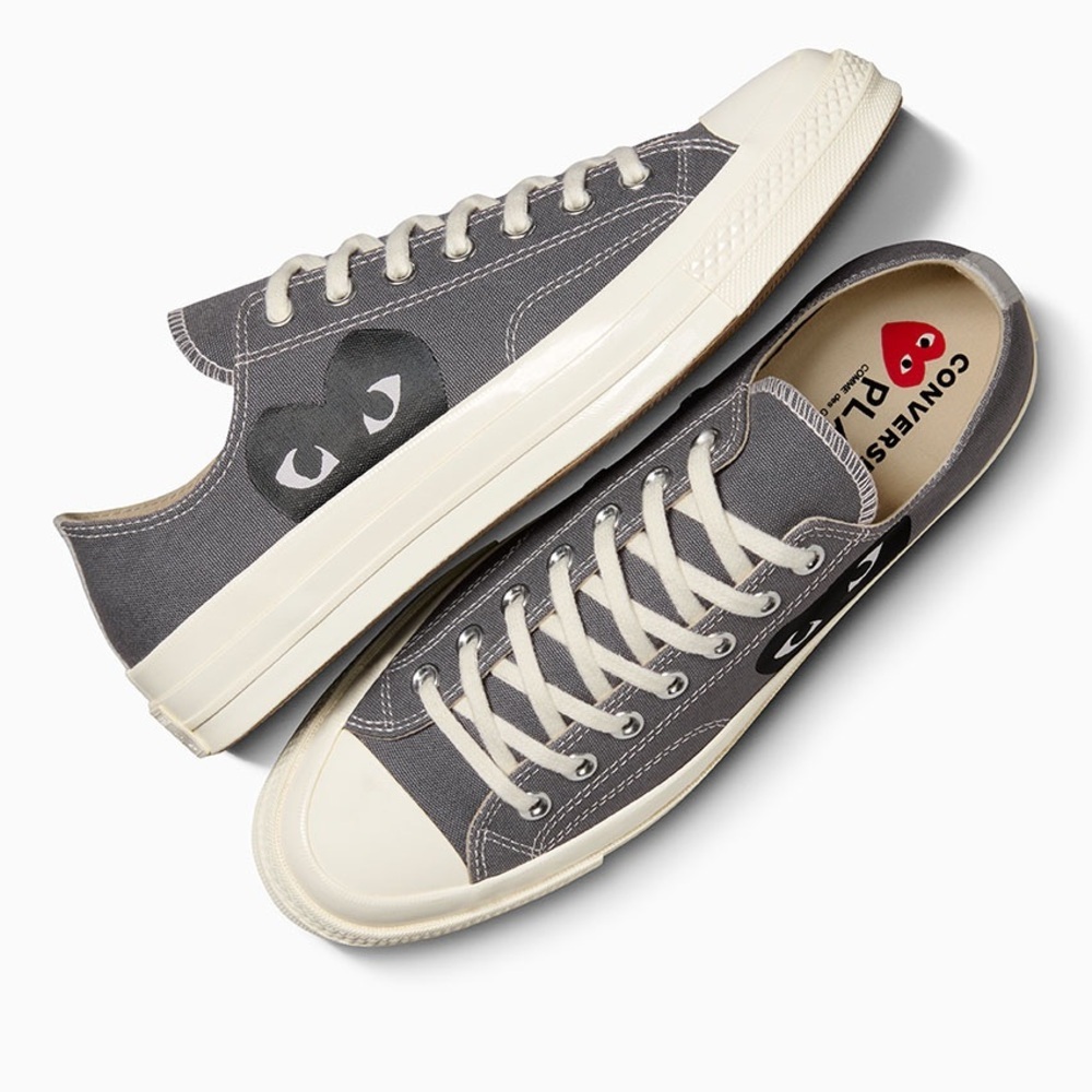 CDG PLAY x Converse Chuck 70 Grey CT Low Size W 11.5/ M 9.5/  EU 43